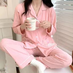 Woman Spring and Autumn Nursing Nursing Cotton Maternity Wear Summer Thin Postpartum Pregnant Women Pajamas Home Clothing Set