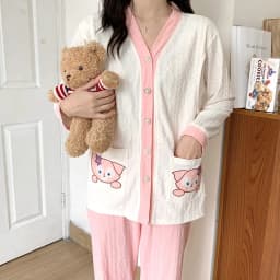Woman Spring and Autumn Nursing Nursing Cotton Maternity Wear Summer Thin Postpartum Pregnant Women Pajamas Home Clothing Set