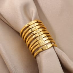 Lateefah Simple Number Ring Men's Women's Stainless Steel Ring 111 999 Angel Number Jewelry