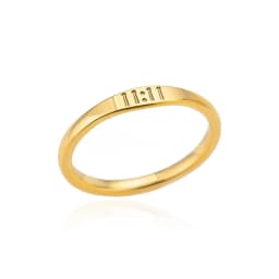 Lateefah Simple Number Ring Men's Women's Stainless Steel Ring 111 999 Angel Number Jewelry