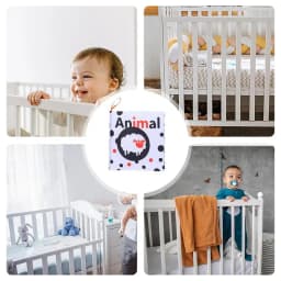 Toddler Books Black White Bath Cloth Books Portable Activity Quiet Cloth Books Developmental Toys For Boys Girls