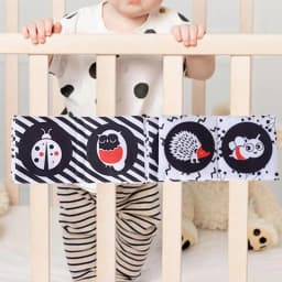 Toddler Books Black White Bath Cloth Books Portable Activity Quiet Cloth Books Developmental Toys For Boys Girls