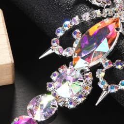 Stonefans AB Color Finger Bracelet Ring for Women Charms Display Geometric Hand Decoration Accessories With Crystals Designer