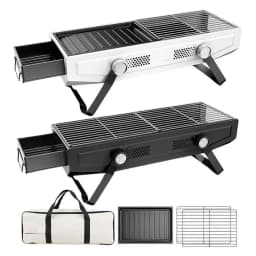 Folding Camping BBQ Grill Charcoal Barbecue Grills Portable Wood Stove Picnic Wood Burning Charcoal Grill Burner For Camping