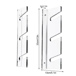Skateboard Organizer Snowboard Storage Rack Wall Mounted Wall Mounted 3-Tiers Acrylic Snowboard Storage Fitness Equipment