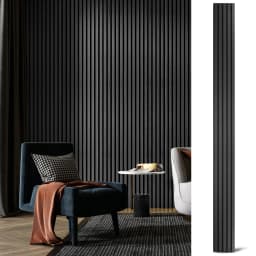 Art3d 4PCS Wood Slat Acoustic Panels for Stylish Decor and Noise Reduction 3D Textured Wall Panels 94.5x7.9 inch Home Decoration