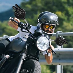 Handlebar Mount Motorcycle Mirrors 1 Pair Rear View Victory Gesture Side Mirrors For Motorcycles Clear Vision Mirrors For