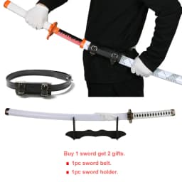 Roronoa Zoro Katana 104cm/41inCharacter Cosplay Sword with Sowrd Holder and Belt Trafalgar Law Red Sandai kitetsu Yubashiri