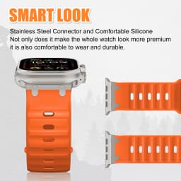 Sport Silicone Strap for Apple watch ultra 2 band 49mm Stainless Steel correa bracelet iwatch Series 9 8 7 6 5 SE 45mm 44mm 42mm