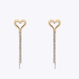 Stonefans Metal Heart Tassel Earrings Bohemian 2024 Women Luxury Wedding Fashion Piercing Earring Wholesale Jewelry Accesories