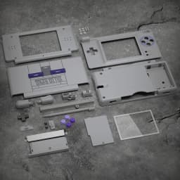 eXtremeRate Replacement Full Housing Shell for Nintendo DS Lite(NDSL), Case Cover with Buttons, Screen Lens - Classic SNES Style