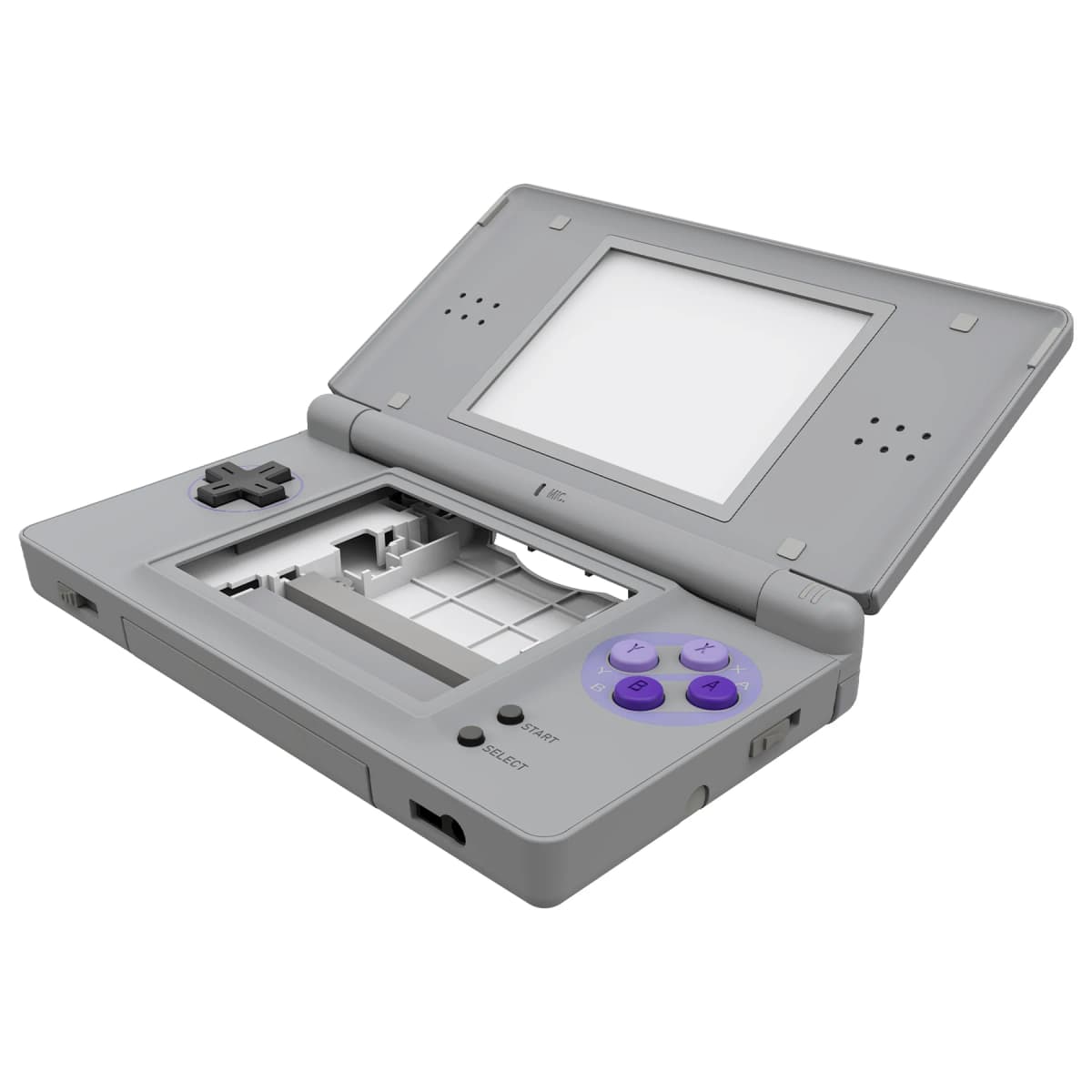 eXtremeRate Replacement Full Housing Shell for Nintendo DS Lite(NDSL), Case Cover with Buttons, Screen Lens - Classic SNES Style
