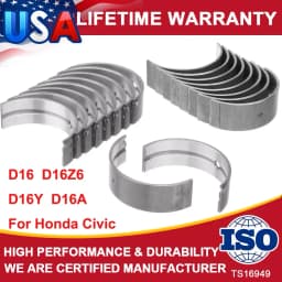 Rod & Main Bearings Set Honda Civic 1988-1989 1990-2000 1.6L D16 D16Z6 D16Y D16A