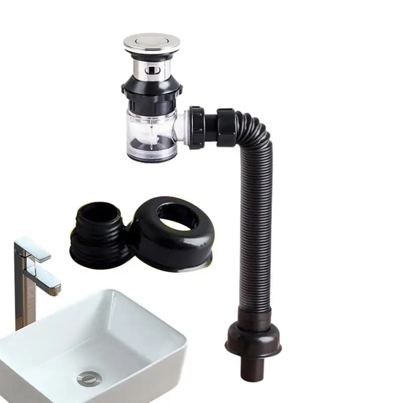 Sink Drain Pipe Anti-Odor Pipe System Bathroom Sink Drain Tube Water Sink Plumbing Equipment For Hand Washing For Washroom