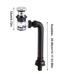 Sink Drain Pipe Anti-Odor Pipe System Bathroom Sink Drain Tube Water Sink Plumbing Equipment For Hand Washing For Washroom