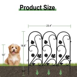 5PCS Decorative Garden Fence Outdoor Garden Balcony Patio Lawn Landscape Fences