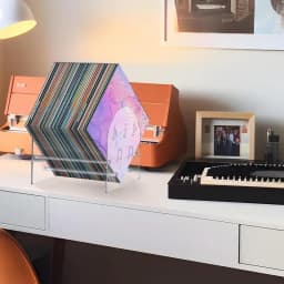 Vinyl Record Holder Desktop Books Shelves Acrylic Display Shelf For Records Multi-function Organizer Storage Rack