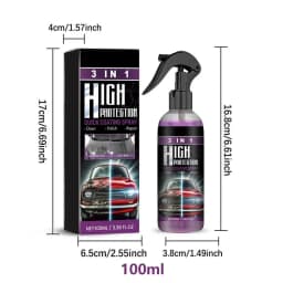 3 In Rapid Car Ceramic Coating Fortify Car Wax Polish Spray Hydrophobic Intense Gloss Shine Glass&Wheels&Paint Sealant Detail