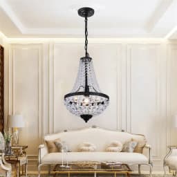 Crystal Chandelier Retro Pendant Light E26 Bulb Ceiling Lamp Living Dining Rpom Lustre Fixture Hanging Light Vintage Home Decor
