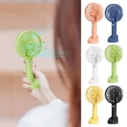 Portable Handheld Fan Desk Fan With Base Small Hand Fan For Outdoors Rechargeable Mini Cooling Fan With Three Wind Speed