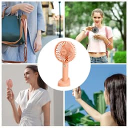 Portable Handheld Fan Desk Fan With Base Small Hand Fan For Outdoors Rechargeable Mini Cooling Fan With Three Wind Speed