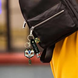 Chinese Animal Keychain Chinese Dance Lions Keyring Charm For New Year Bag Pendant Charm Decorative Car Decor Key Chain Pendant