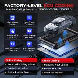 Autel MaxiPRO MP900-BT KIT Diagnostic Tools CANFD DOIP Bidirectional Car Scanner ECU Coding Tool 11pcs OBD1 Kit
