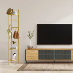 Space-Saving Tall Entryway Gold Metal Coat Stand with Shelves A Free-Standing Clothes Rack Ideal for Bedroom & Living Room