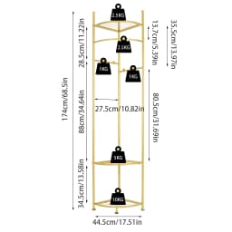 Space-Saving Tall Entryway Gold Metal Coat Stand with Shelves A Free-Standing Clothes Rack Ideal for Bedroom & Living Room