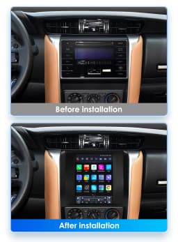 Hizpo For Tesla Style Car Radio For Toyota Fortuner HILUX Revo 2016 - 2022 Wireless CarPlay Android Auto No 2 din 2din DVD RDS
