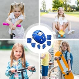7-piece children's roller skating helmet protective gear bicycle helmet balance bike skates thickened protective gear set