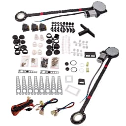 2-Door Universal Electric Window Motor Kit - Convert Manual Cranks to Power