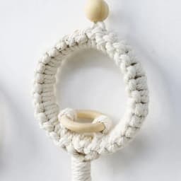 Rustic Boho Bedroom Decor Woven Ornaments For Christmas Tree Flower Basket Design Cotton Rope Boho Apartment Nursery Ornament
