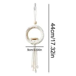 Rustic Boho Bedroom Decor Woven Ornaments For Christmas Tree Flower Basket Design Cotton Rope Boho Apartment Nursery Ornament