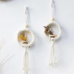 Rustic Boho Bedroom Decor Woven Ornaments For Christmas Tree Flower Basket Design Cotton Rope Boho Apartment Nursery Ornament