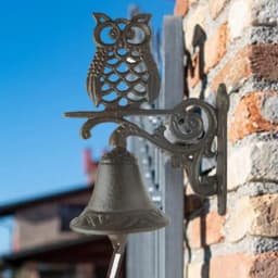 Door Bell Cast Iron Antique Country House Look, Loud Sound, Front Door Wall Bell, Garden Decoration, Weatherproof