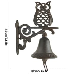 Door Bell Cast Iron Antique Country House Look, Loud Sound, Front Door Wall Bell, Garden Decoration, Weatherproof