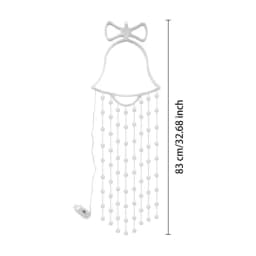 Christmas Window Hangable Lights Christmas Bell Curtains Lights Hangable Christmas Window Lights Decorations With 8 Modes
