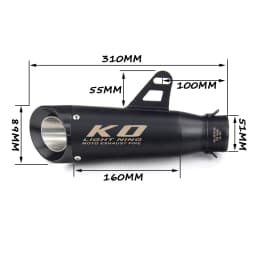 Motorcycle Exhaust Muffler Mid Link Pipe For Yamaha R25 R3 Any Year Stainless Steel Slip On With/Without DB Killer Blue/Black