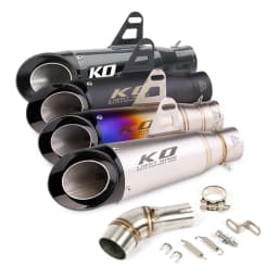Motorcycle Exhaust Muffler Mid Link Pipe For Yamaha R25 R3 Any Year Stainless Steel Slip On With/Without DB Killer Blue/Black