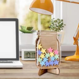 1piece-Kids Reward Jar With Star dinosaur Classroom Classroom Reward Jar with Standing Base Chore Chart Gifts For Kids Birthday