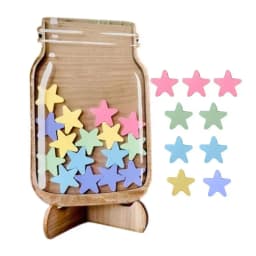 1piece-Kids Reward Jar With Star dinosaur Classroom Classroom Reward Jar with Standing Base Chore Chart Gifts For Kids Birthday