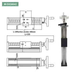 CNC Manual Sliding Table Digital Display Linear Rail Stage Module Single or Double Rail SFU1605 C7 Ballscrew with Handwheel