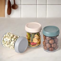 Glass Jars With Airtight Lids Mason Jars With Wide Mouth Safe Food Jars & Canisters Food-Grade Storage For Snacks Yogurt Sugar