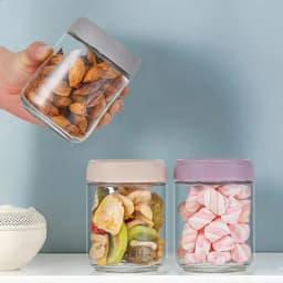 Glass Jars With Airtight Lids Mason Jars With Wide Mouth Safe Food Jars & Canisters Food-Grade Storage For Snacks Yogurt Sugar