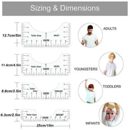 Shirt Ruler Heat Press Alignment Tool Tee Shirt Guide High-Definition T Shirt Ruler Placement Exquisite Craftsmanship For