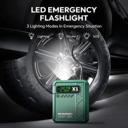 YESPER X1 2000A Jump Starter 12000mAh Power Bank 150PSI Air Compressor Inflator Car Battery Emergency Boosters Starting Device