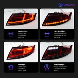 AKD Tail Lamp for AUDI TT LED Tail Light 2006-2013 TT Rear Fog Brake Turn Signal Automotive Accessories