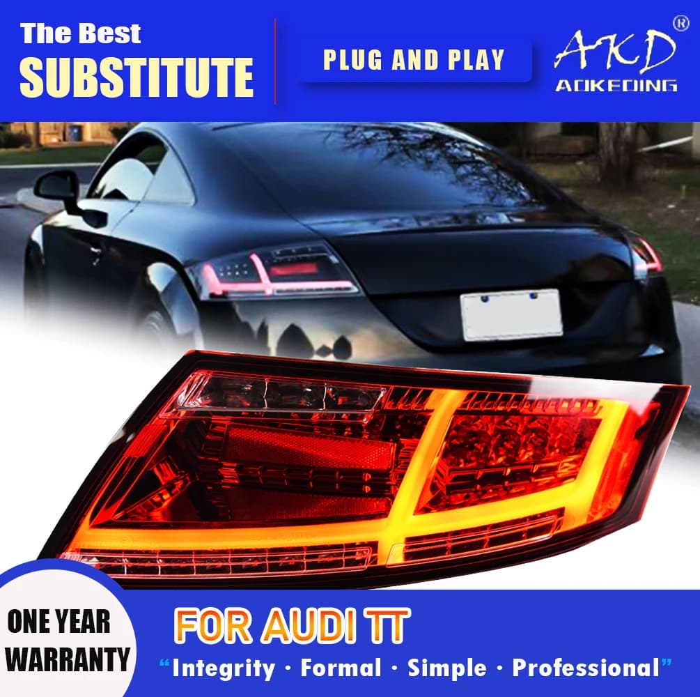 AKD Tail Lamp for AUDI TT LED Tail Light 2006-2013 TT Rear Fog Brake Turn Signal Automotive Accessories