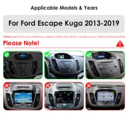 Android Car Multimedia Radio for Ford Kuga 2 Escape 2013 -2017 Carplay Autoradio Android Auto Stereo GPS 7862 Screen Player WIFI
